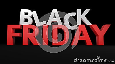 3D Black Friday Stock Photo