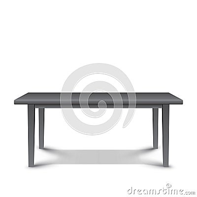 3d black table template with realistic shadow Vector Illustration