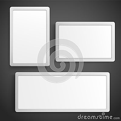 3d blank light box template Vector Illustration