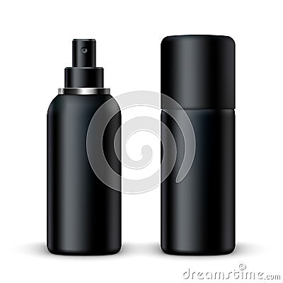 3D Blank Metal Spray Deodorant Bottle With Cap Stock Photo