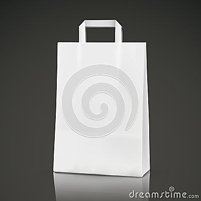 3d blank shopping bag Vector Illustration