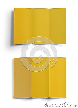 3d blank template of folded brochure Stock Photo