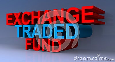Exchange traded fund illustrated Stock Photo