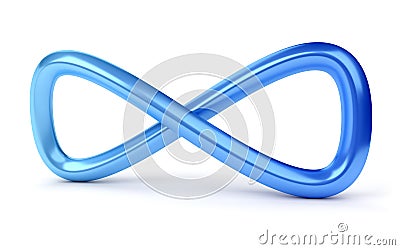 3d blue infinity symbol Stock Photo