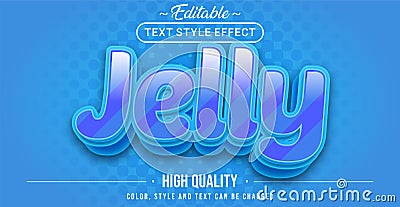 3D Blue Jelly text effect - Editable text effect Vector Illustration