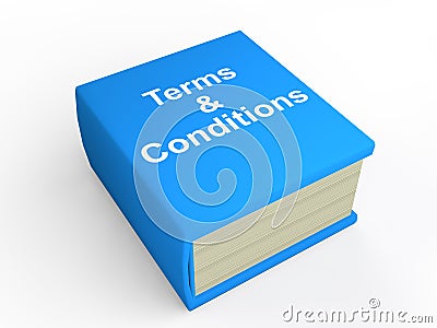 3d book of terms and conditions Stock Photo