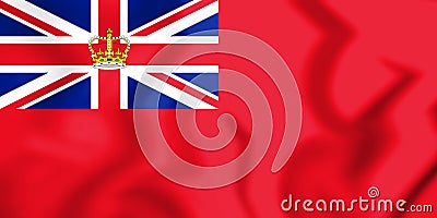 3D British Red Ensign. Stock Photo