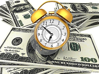 3D Business concept `time is money` Stock Photo