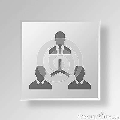 3D business Hierarchy icon Business Concept Stock Photo