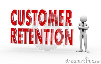 3d businessman customer retention Stock Photo