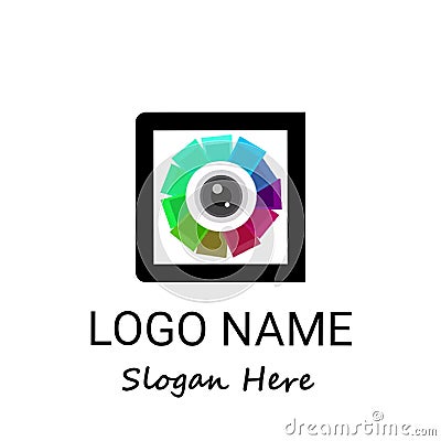 3D Camera Photography Logo, Logotype, Icon, Template, illustration And Vector Logo Design. Cartoon Illustration