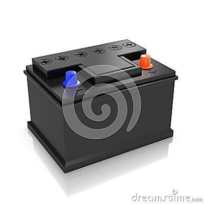 3d Car battery Stock Photo