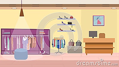 Fashion Store Hand Drawn Sketch Interior Design Stock Video - Video of