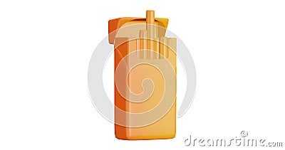 A 3D cartoon icon or emblem of a pack of cigarettes Cartoon Illustration