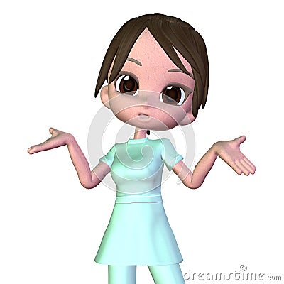 3d Cartoon nurse Stock Photo