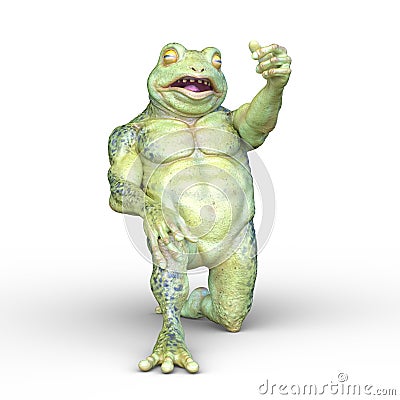 3D CG rendering of Frog human Stock Photo