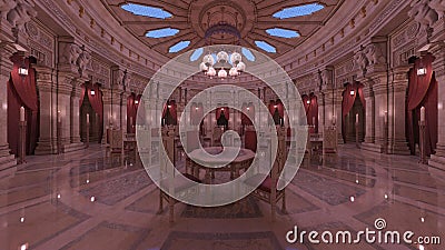 3D CG rendering of grand hall Stock Photo