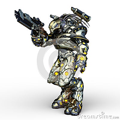 3D CG rendering of robot Stock Photo