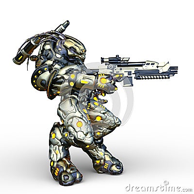 3D CG rendering of robot Stock Photo