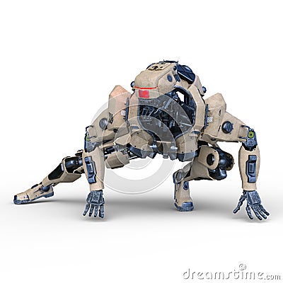 3D CG rendering of robot Stock Photo