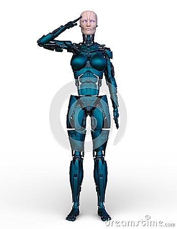 3D CG rendering of robot Stock Photo