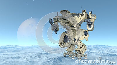 3D CG rendering of robot Stock Photo