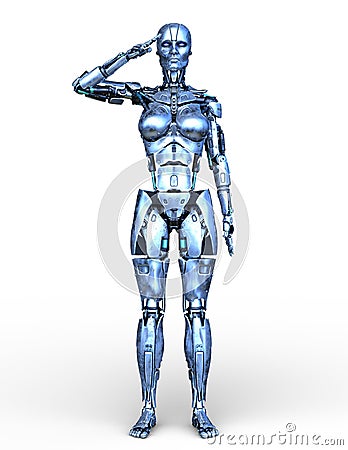 3D CG rendering of robot Stock Photo