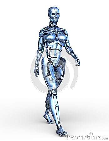 3D CG rendering of robot Stock Photo