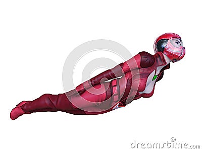 3D CG rendering of rider Stock Photo