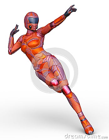 3D CG rendering of rider Stock Photo