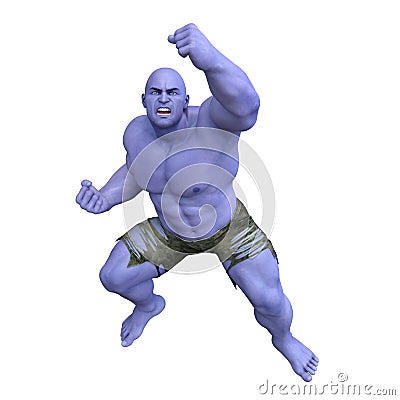 3D CG rendering of a strong man Stock Photo