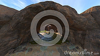 3D CG rendering of valley Stock Photo