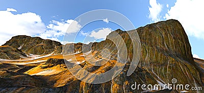 3D CG rendering of valley Stock Photo