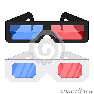 3d cinema glasses Vector Illustration