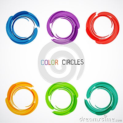 3D Price tags set 2. into circle new Stock Photo