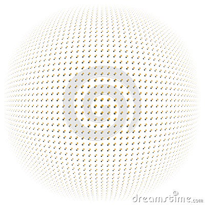 3D circular burst. Convex globe, sphere, orb distort. Inflate design pattern. Radiation, Bulge, Bloat effect. Radial, radiating Vector Illustration