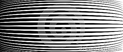3D circular burst. Convex globe, sphere, orb distort. Inflate design pattern. Radiation, bulge, bloat effect. Radial, radiating Vector Illustration