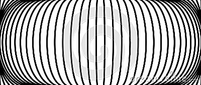 3D circular burst. Convex globe, sphere, orb distort. Inflate design pattern. Radiation, bulge, bloat effect. Radial, radiating Vector Illustration