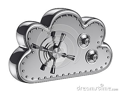 3D Cloud security Stock Photo