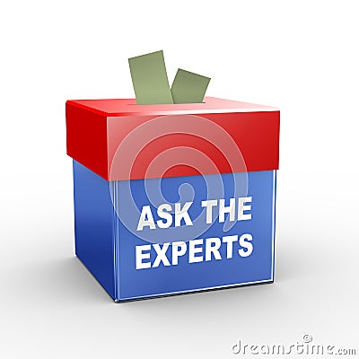 3d collection box - ask the experts Cartoon Illustration