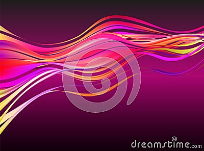 3D Colorful abstract twisted fluide shape. Trendy liquid design Cartoon Illustration