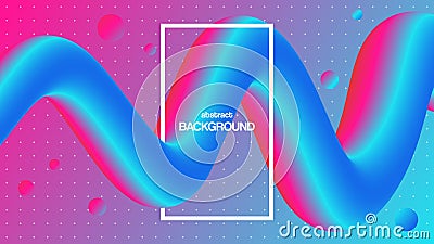 3d colorful Liquid Shape. Abstract Background with Vibrant Gradient. Futuristic design poster Vector Illustration