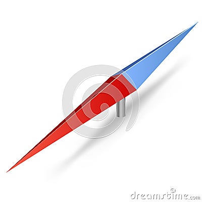 3D compass arrow Vector Illustration