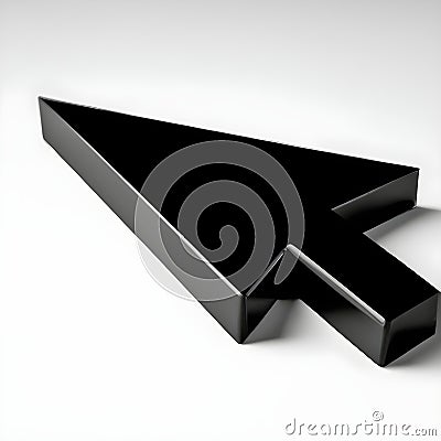 3d computer mouse cursor. arrow icon. Generative AI Stock Photo