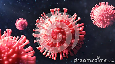 3D Coronavirus Model Stock Photo