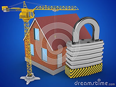 3d crane Cartoon Illustration