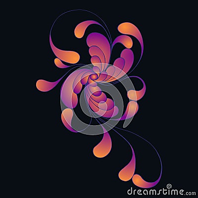 The 3D Creative Flowers Design Stock Photo