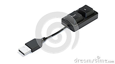 3D Ctrl + Z Shortcut Keyboard, Undo Concept Stock Photo