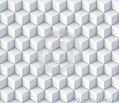 3d cubes seamless pattern ornament Stock Photo