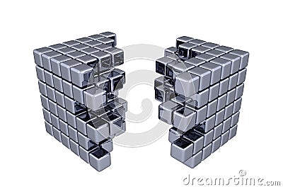 3D Cubes Stock Photo